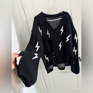 Dressed in LALA bolt sweater